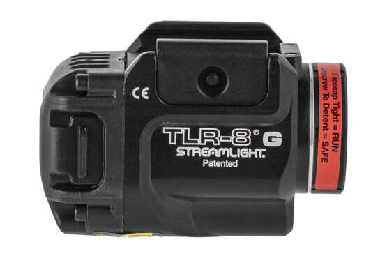 The TLR-8 light and green laser is powered by a single CR123A lithium battery